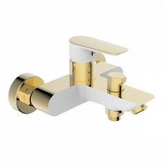 Смеситель IDDIS, Cloud, для ванны, белый/золото, CLOWG02i02 в строительных магазинах СтройГрад