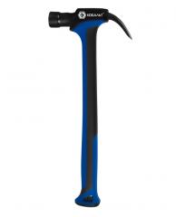 Молоток-гвоздодер КОБАЛЬТ 480 гр. для каркасного строительства, рукоятка из полиамида, встр магнит в строительных магазинах СтройГрад