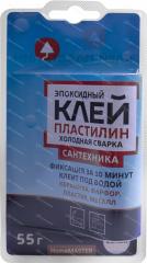 Клей-пластилин MasterTeks Холодная Сварка эпоксидный для сантехники белый 55г.