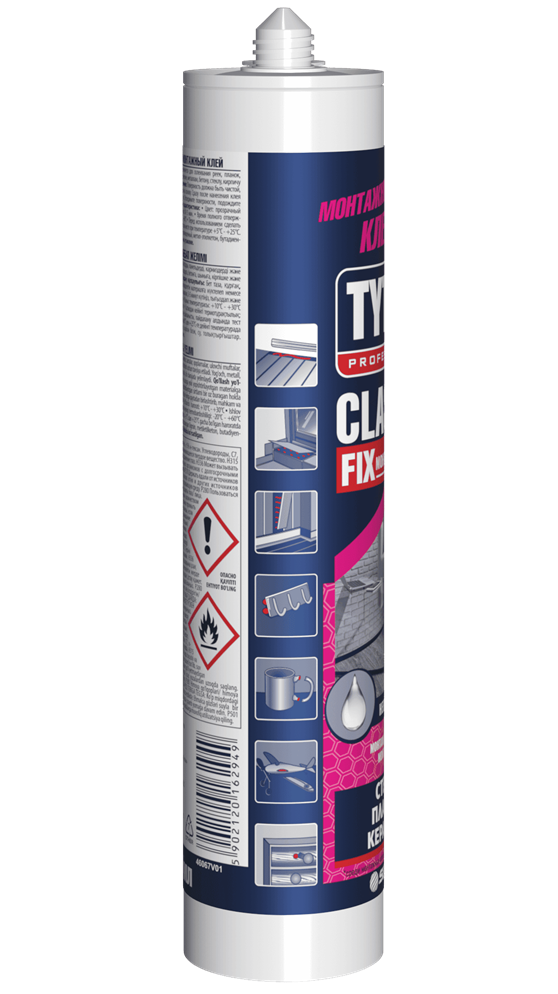 Клей монтажный универсальный Classic Fix Professional бесцветный 310мл Tytan в строительных магазинах СтройГрад