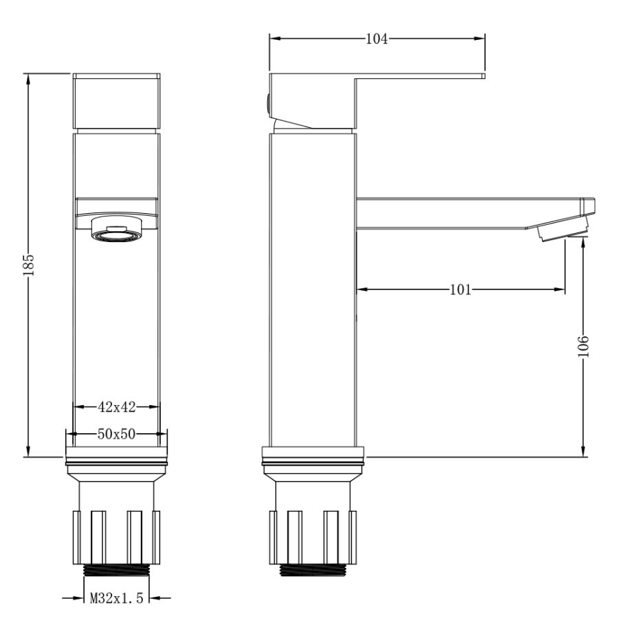 Смеситель для раковины KUBUS, KUB13-210 в строительных магазинах СтройГрад