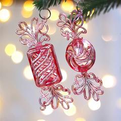 Подвеска ˮСказочная сладостьˮ 3,8*10,6 см (набор 2 шт), Розовый в строительных магазинах СтройГрад