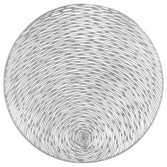 Салфетка под горячее (термосалфетка) Юпитер диаметр 38см, серебро, ПВХ