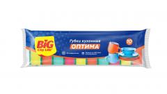 Губка для мытья посуды Оптима волнистые 10шт Big City в строительных магазинах СтройГрад