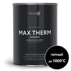 Эмаль термостойкая до 1000 градусов Elcon черный 0,8 кг Элкон