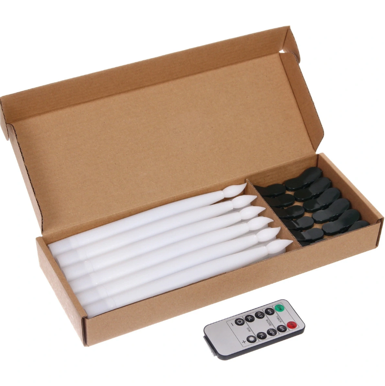 Набор свечей на ёлку на прищепке ˮТаинственное пламяˮ 20,5*1,6 см (12 шт+пульт д/у) в строительных магазинах СтройГрад