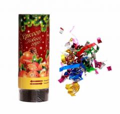 Хлопушка пружинная «Яркого Нового года!», конфетти, фольга-серпантин, 11 см в строительных магазинах СтройГрад