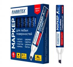 Маркер для ЛЮБЫХ поверхностей металл, дерево, стекло, пластик, бетон, черный 3-7мм, RABBITEX, 152659 в строительных магазинах СтройГрад