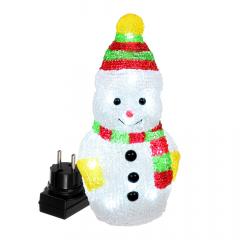Фигура ˮСнеговикˮ акриловая, 16 холодных LED, 10,5*9*20 см, 3 V VEGAS в строительных магазинах СтройГрад