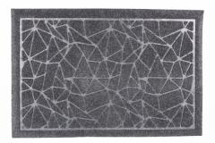 Коврик придверный ˮПрестˮ Геометрия 60х90см серый в строительных магазинах СтройГрад