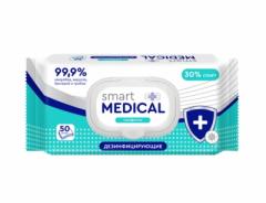 Салфетки дезинфицирующие Smart medical №50 с пластиковым клапаном в строительных магазинах СтройГрад