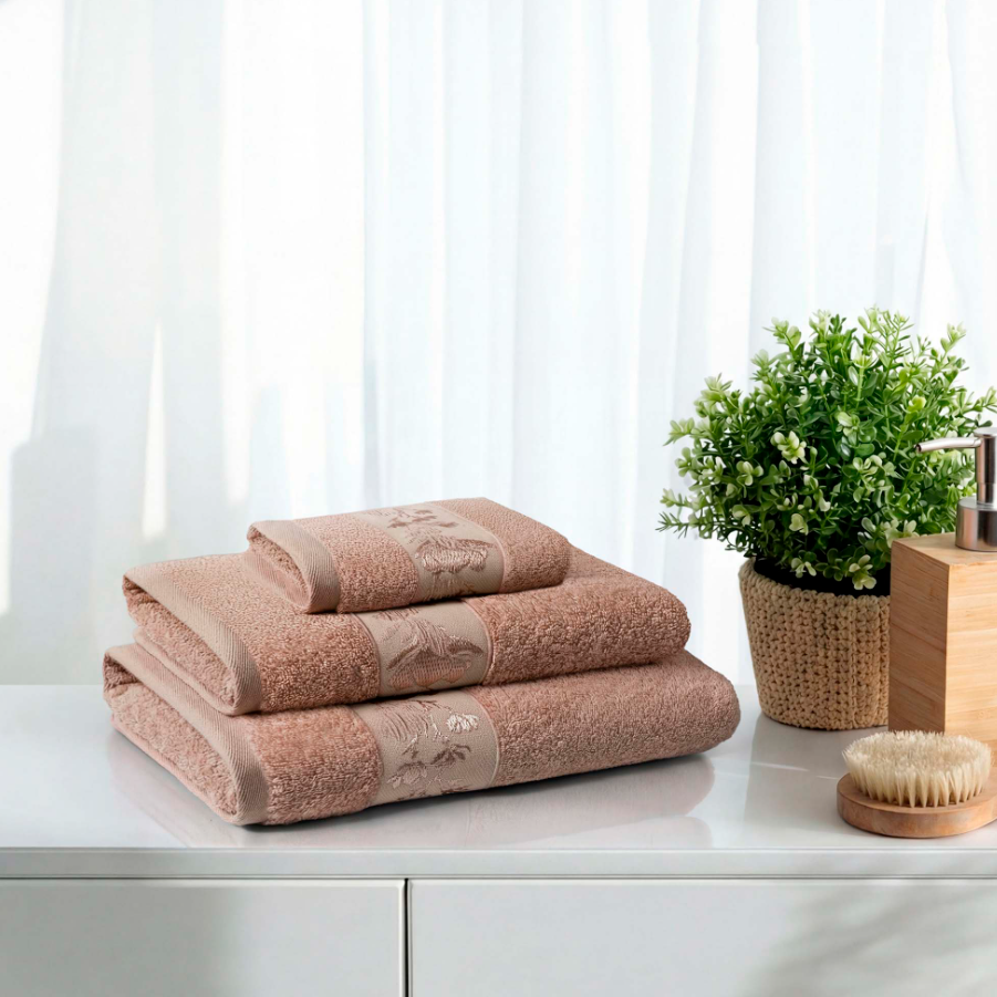 Полотенце махровое Хорошо Дома МХ45 50/90 Магнолия Мокко /бордюр V 31 в строительных магазинах СтройГрад