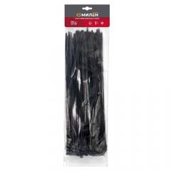 Нейлоновые хомуты для стяжки Милен, чёрные, 4,8*300 мм, 100 шт/50 в строительных магазинах СтройГрад