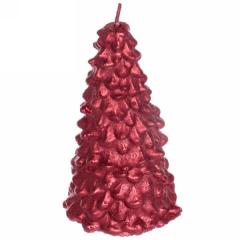 Свеча новогодняя Сказочная ель 5,5х10 см, красный
