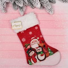 Носок новогодний ˮНовогодние друзьяˮ 34*19 см в строительных магазинах СтройГрад