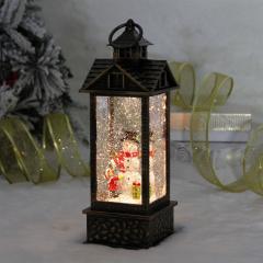 Сувенир с подсветкой ˮВолшебный снеговикˮ 10,5*10,5*30 см, мелодия, подсветка, эффект снегопада (раб в строительных магазинах СтройГрад