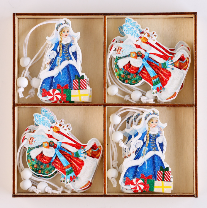 Набор подвесок «Дед Мороз и Снегурочка», 12 шт., МИКС в строительных магазинах СтройГрад