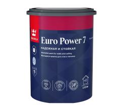 Краска интер. стойкая к мытью EURO POWER 7 A мат 0,9л в строительных магазинах СтройГрад