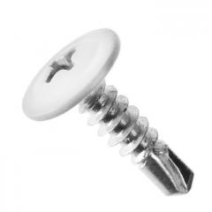 Саморезы ˮКлопыˮ 4.2х19 мм сигнальный белый RAL 9003 с буром (30 шт) в строительных магазинах СтройГрад