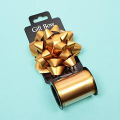 Набор для декорирования Романс бант d=10 см, лента 1,6 см (10м), Золото
