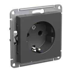 Розетка Systeme Electric AtlasDesign Базальт с/з, 16А,механизм в строительных магазинах СтройГрад