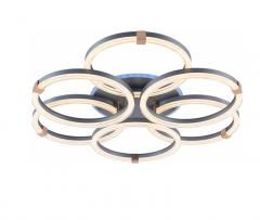 Люстра DK06093/3+3 PR SILVER+FGD серебро/золото 192W+8W LED RGB 3000-6000K d750 ПДУ(ИК) диммер, HN24 в строительных магазинах СтройГрад