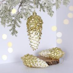 Ёлочные игрушки VERSAILLES ˮОрионˮ 14*6 м (набор 3 шт), Золото в строительных магазинах СтройГрад