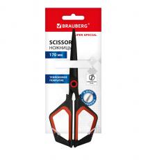 Ножницы BRAUBERG ˮSuper specialˮ, 170 мм, черные, 3-х сторонняя заточка, тефлоновое покрытие, 238848 в строительных магазинах СтройГрад