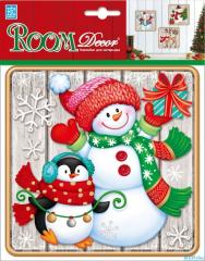 Стикеры Новогодние, снеговик с пингвином - мини картинка, 3206 PLX