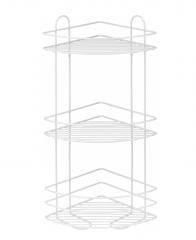 Полка настенная ЧМЗ, угловая, 3 яруса, 23,4х23,4х58,5см, белая, 501-006-08 в строительных магазинах СтройГрад