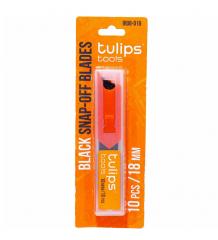 Лезвие TULIPS сегментное из углеродистой стали SK2 black 18мм 10шт /20 IR06-019 в строительных магазинах СтройГрад
