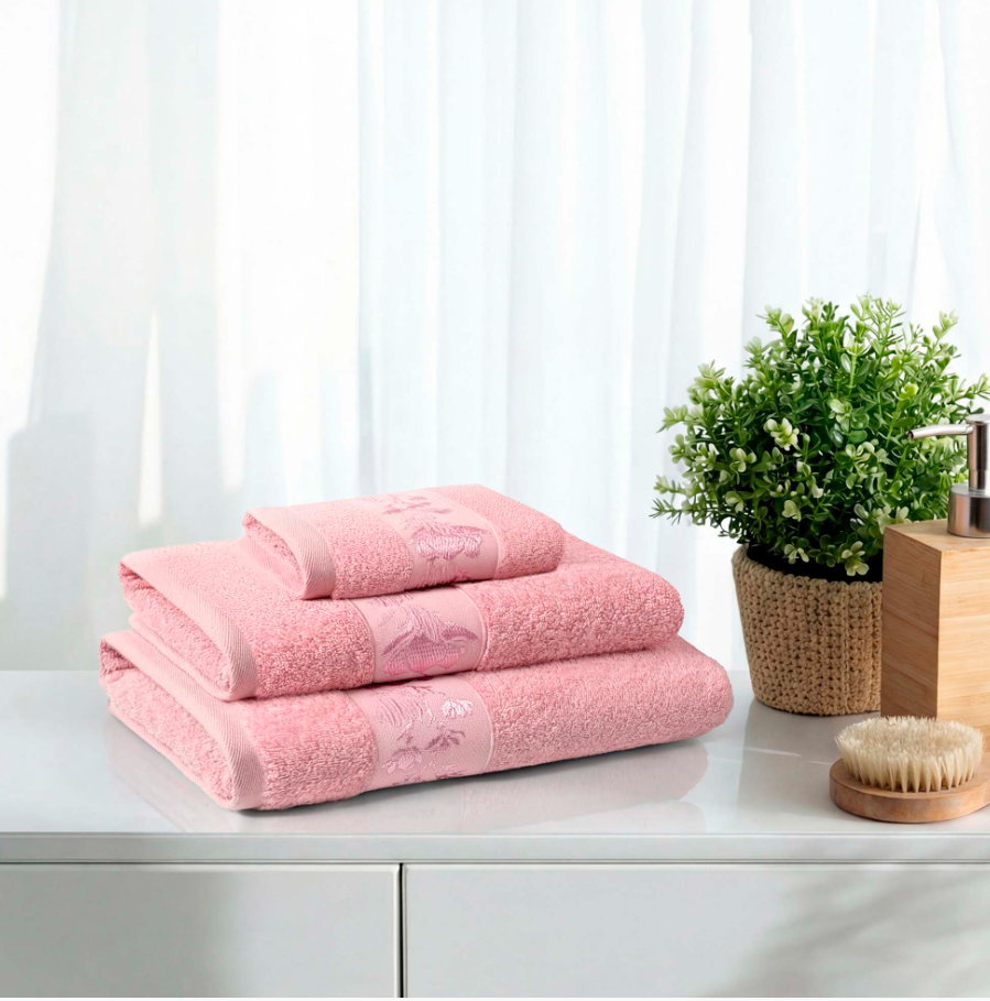 Полотенце махровое Хорошо Дома МХ45 30/50 Магнолия Чайная роза /бордюр V 31 в строительных магазинах СтройГрад