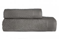 Полотенце махровое Виктория 70х130см, 100% хлопок, графит в строительных магазинах СтройГрад