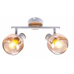 Спот RIVOLI Kalisto W2 Белый/светлое дерево 2хE14 40W 7025-702