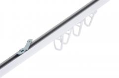 Карниз БРИЗ 250 см облегч.алюм. U-профиль 1-рядный белый в строительных магазинах СтройГрад