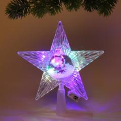 Фигура светодиодная ЗВЕЗДА ДЛЯ ЁЛКИ ˮДед Морозˮ 10 ламп LED, 18 см, 3 реж, Мультицвет в строительных магазинах СтройГрад