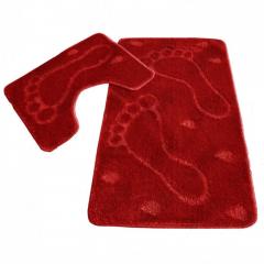 Набор ковриков ZALEL 55х90 и 45х55см, RED (красный)