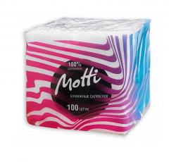 Салфетки бум. MOTTI 24*24см 1-сл 100л.белые в строительных магазинах СтройГрад