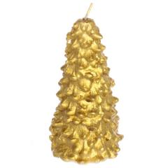Свеча новогодняя Сказочная ель 5,5х10 см, золото