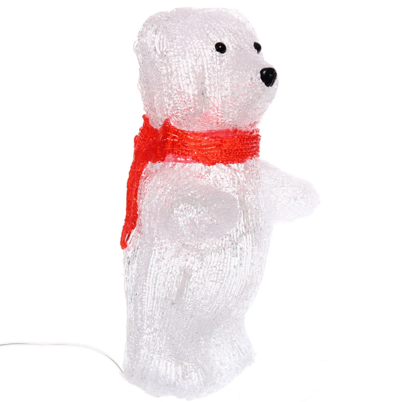 Фигура светодиодная ˮМишка-малышкаˮ 12*12*24 см, 20 ламп LED, авторежим, 220V, Белый в строительных магазинах СтройГрад