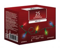 Гирлянда нить 25 миниламп разноцветный 1.2 м АС в строительных магазинах СтройГрад