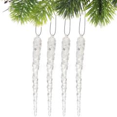 Подвеска ˮХрупкие сосулькиˮ 13 см (набор 4 шт), Белый в строительных магазинах СтройГрад