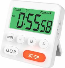 Часы-будильник RITMIX CAT-055 White,встр.магнит,таймер,секундомер,будильник,питание: 2 шт*ААА
