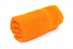 Полотенце махровое Стандарт 35х70, 100% хлопок, оранжевое в строительных магазинах СтройГрад