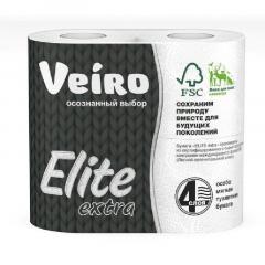 Бумага туалетная VEIRO ELITE EXTRA 4-х сл. (4рул) в строительных магазинах СтройГрад