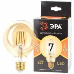 Лампа светодиодная ЭРА F-LED G 95- 7w-824-E27 gold /20 в строительных магазинах СтройГрад