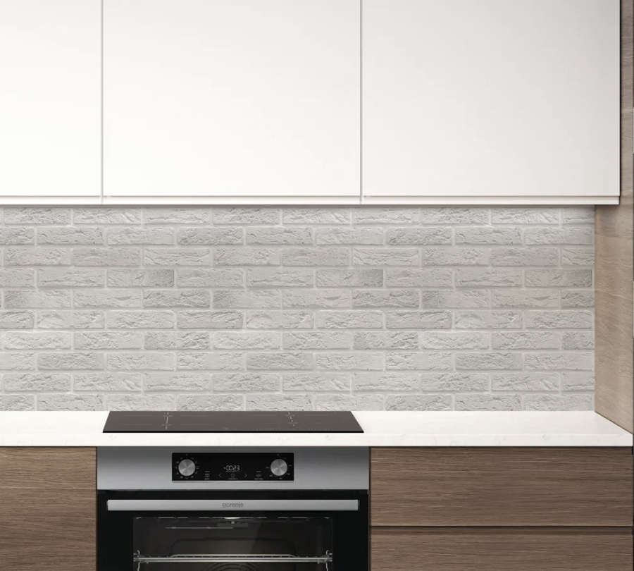 Фартук кухонный Stella Кирпич Белая Пудра 3000х600х1,5мм в строительных магазинах СтройГрад