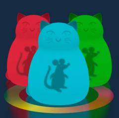 Светильник декоративный пластиковый Full Cat 35 Mouse с RGB подсветкой 30*28*35 см