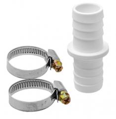 Штуцер для сливного шланга d 22/22 мм с комплектом хомутов
