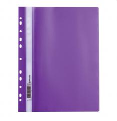 Скоросшиватель пластиковый с перфорацией BRAUBERG, А4, 140/180 мкм, фиолетовый, 226584 в строительных магазинах СтройГрад